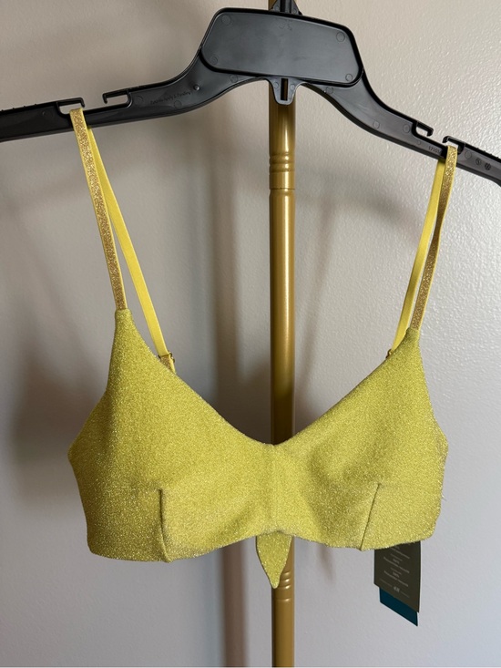 H&M Other - NWT H&M Shimmer Bikini Top – Metallic Yellow/Gold (US 8 / EUR 40)